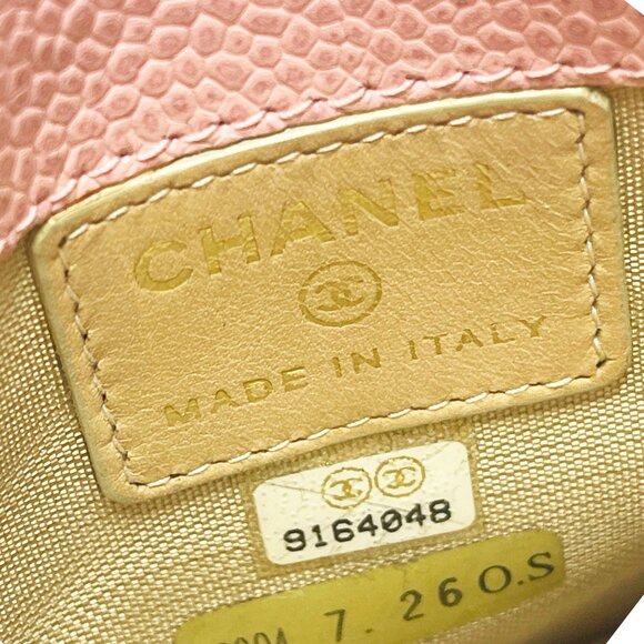 Authentic CHANEL Vintage Mini Flap Caviar Leather Pouch Cigarette Case Crossbody - Picture 14 of 15